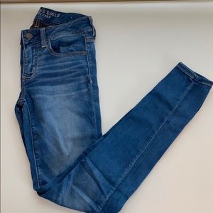 Size 4 AEO Denim Jeggings Low Rise Super Stretch